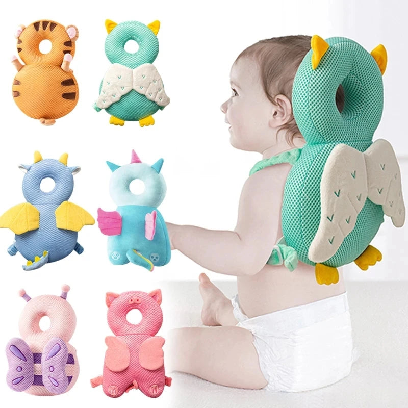 Coussin de Protection pour la Tête de Bébé - Sac à Dos Anti-Chute en Coton PP Doux, Dessin Animé | Protection Sécurité Enfant 1-3 Ans - le coffre a jouets- 12