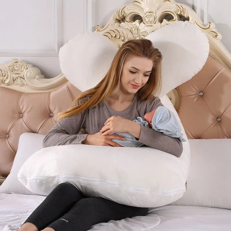 Oreiller de Grossesse Doux pour Femme Enceinte, Heart de Grossesse, ALTERSupport d'Allaitement pour le Sommeil, Livraison Directe, 120x70cm