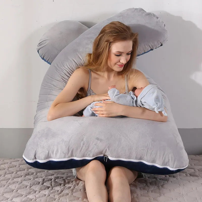 Oreiller de Grossesse Doux pour Femme Enceinte, Heart de Grossesse, ALTERSupport d'Allaitement pour le Sommeil, Livraison Directe, 120x70cm