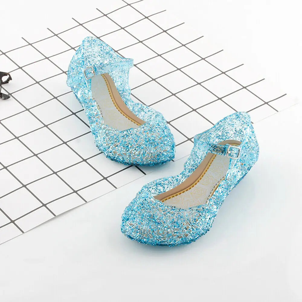 Sandales en cristal pour enfants - le coffre a jouets- Bleu / 25