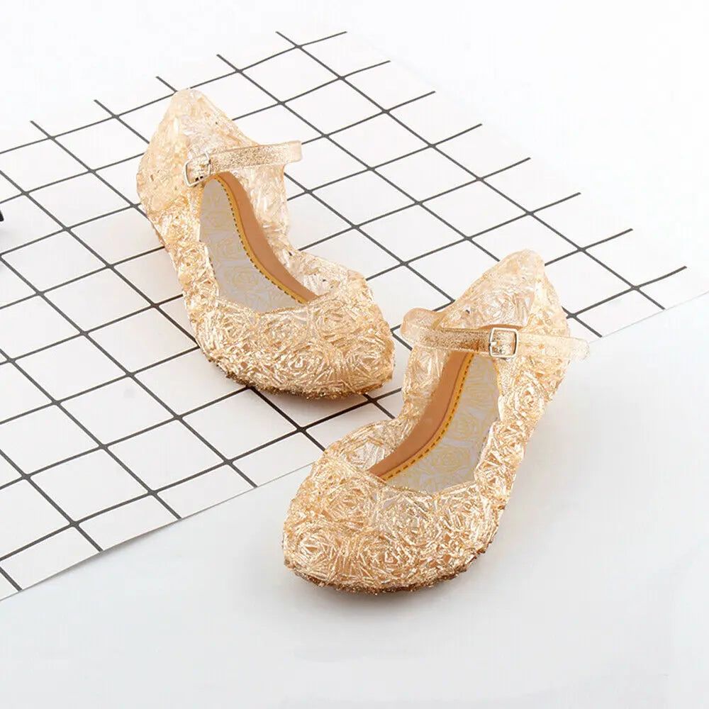 Sandales en cristal pour enfants - le coffre a jouets- Or / 28