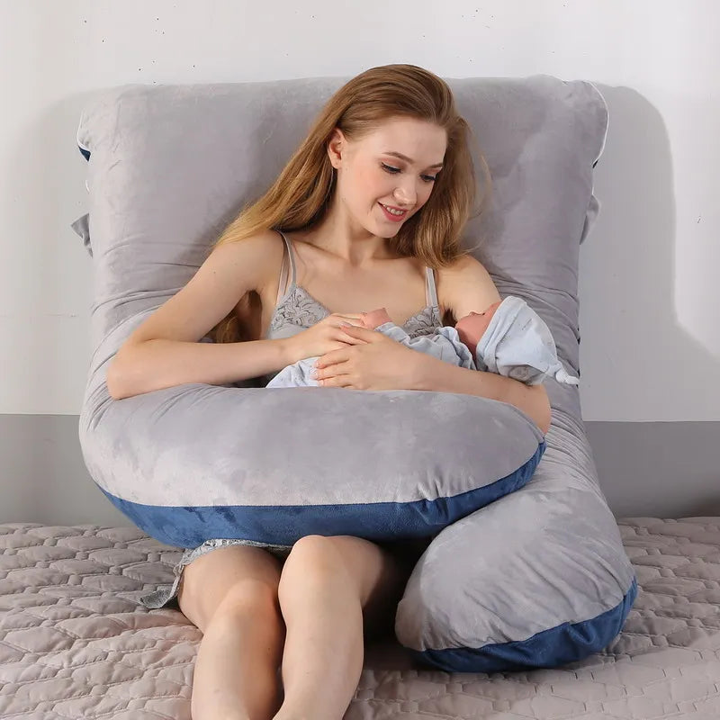 Oreiller de Grossesse Doux pour Femme Enceinte, Heart de Grossesse, ALTERSupport d'Allaitement pour le Sommeil, Livraison Directe, 120x70cm