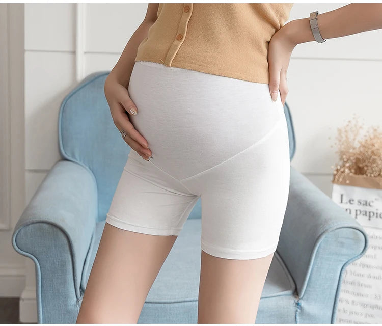 Legging d'Été Fin en Fibre de Bambou pour Femme Enceinte - le coffre a jouets- Blanc / L 55-65kg