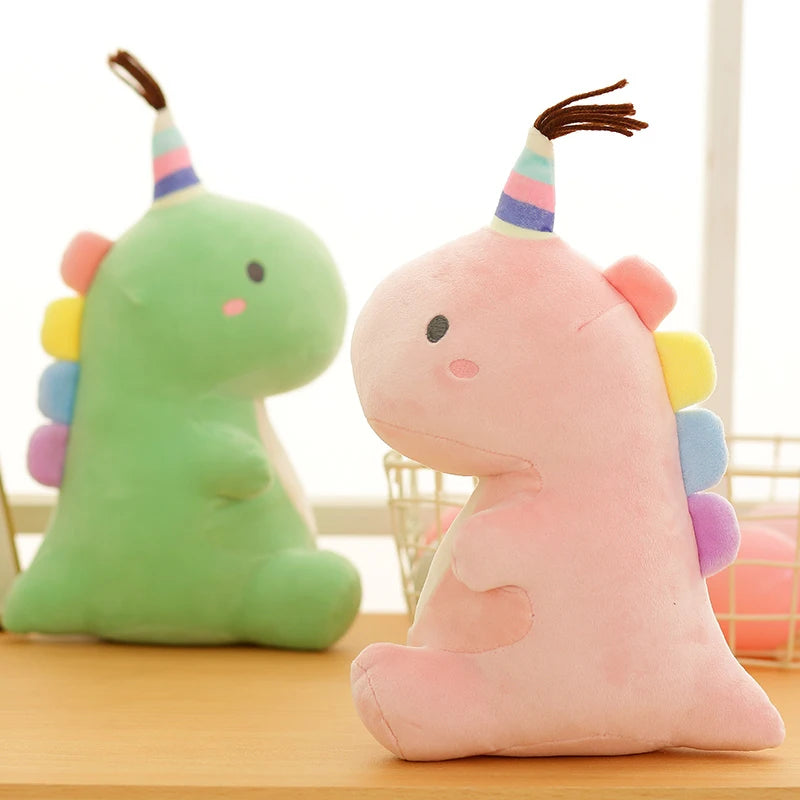 Peluche Dinosaure Kawaii - Jouet Doux et Mignon pour Enfants, Cadeau d'Anniversaire Parfait - le coffre a jouets- Vert clair / 23cm