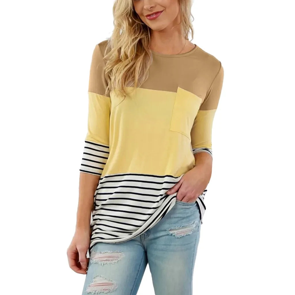 T-shirt à manches longues pour femmes enceintes, chemise d'allaitement, chemise d'allaitement, couture de document, mode décontractée