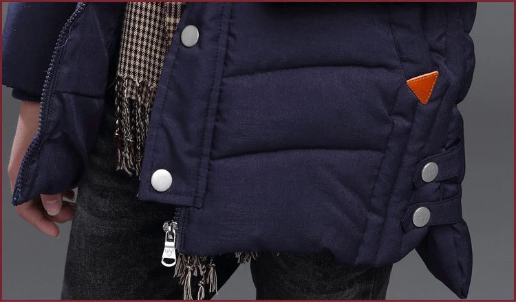 Veste épaisse et chaude à capuche pour grands garçons - le coffre a jouets- Veste fine / 11T-12T(160)