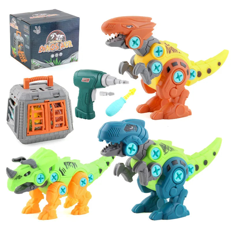Kit de Construction de Dinosaure Vorannosaurus Rex avec Mini Perceuse Électrique
