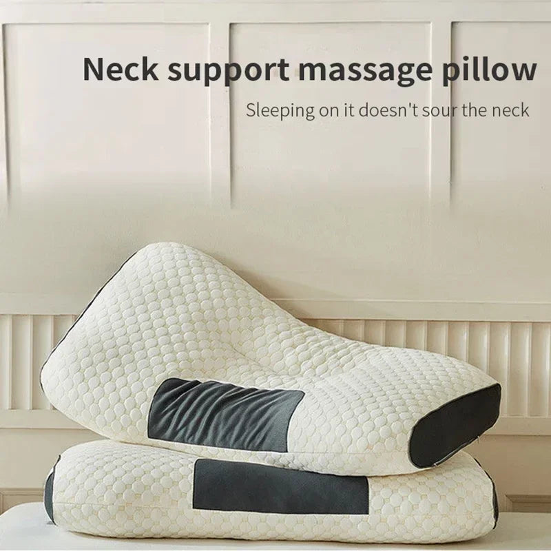 Oreiller cervical Orth4WD en fibre de soja, oreiller de massage SPA, aide à dormir et à protéger le cou, ménage