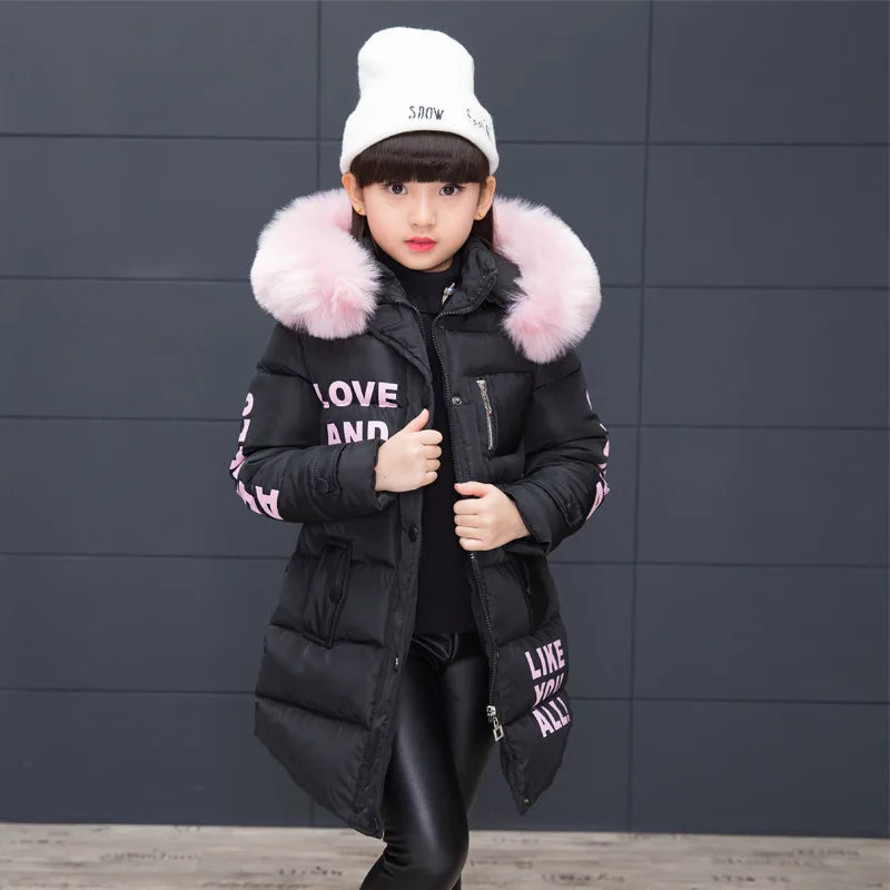Veste d'hiver grande taille pour filles