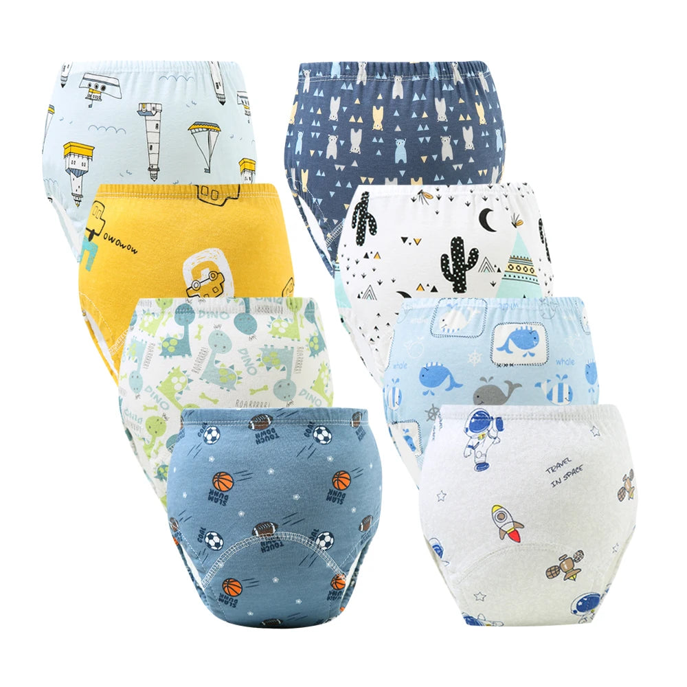 Culotte d’Entraînement Lavable pour Bébé – Lot de 8 pièces