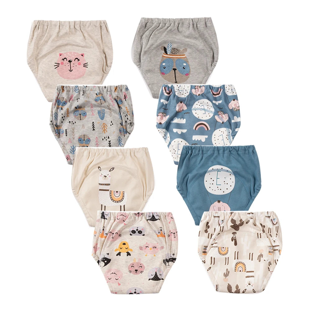Culotte d’Entraînement Lavable pour Bébé – Lot de 8 pièces