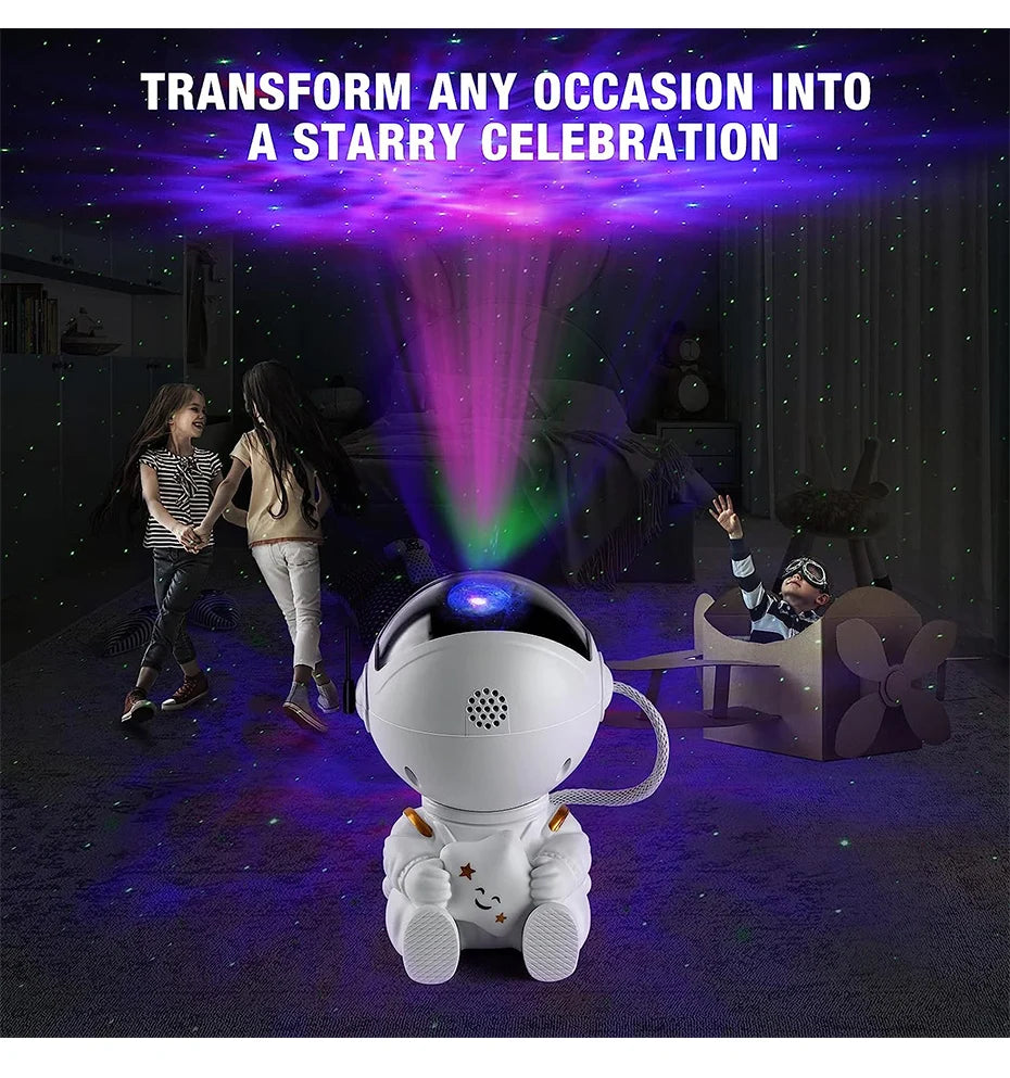 Projecteur d'Étoiles Galaxy Astronaut - Veilleuse Nébuleuse Étoilée 🌌✨ - le coffre a jouets- étoile blanche