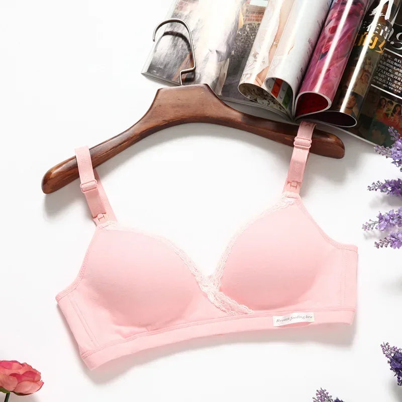 Soutien-gorge d'allaitement sans fil pour femme enceinte, lingerie taille unique, sous-vêtement de sommeil