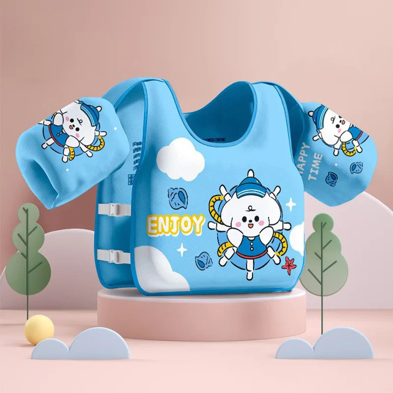 Gilet flottant enfant avec brassards réglables