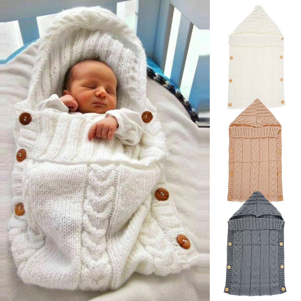Couverture d'emmaillotage douillette 𧶠| Confort et style pour bébé (0-24 mois) - le coffre a jouets- Blanc