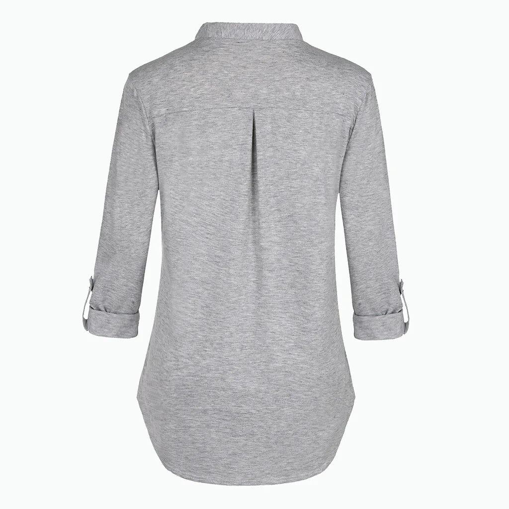 T-shirt d'Allaitement à Manches sulfet Col en V pour Femme Enceinte, Vêtement en Y Solide