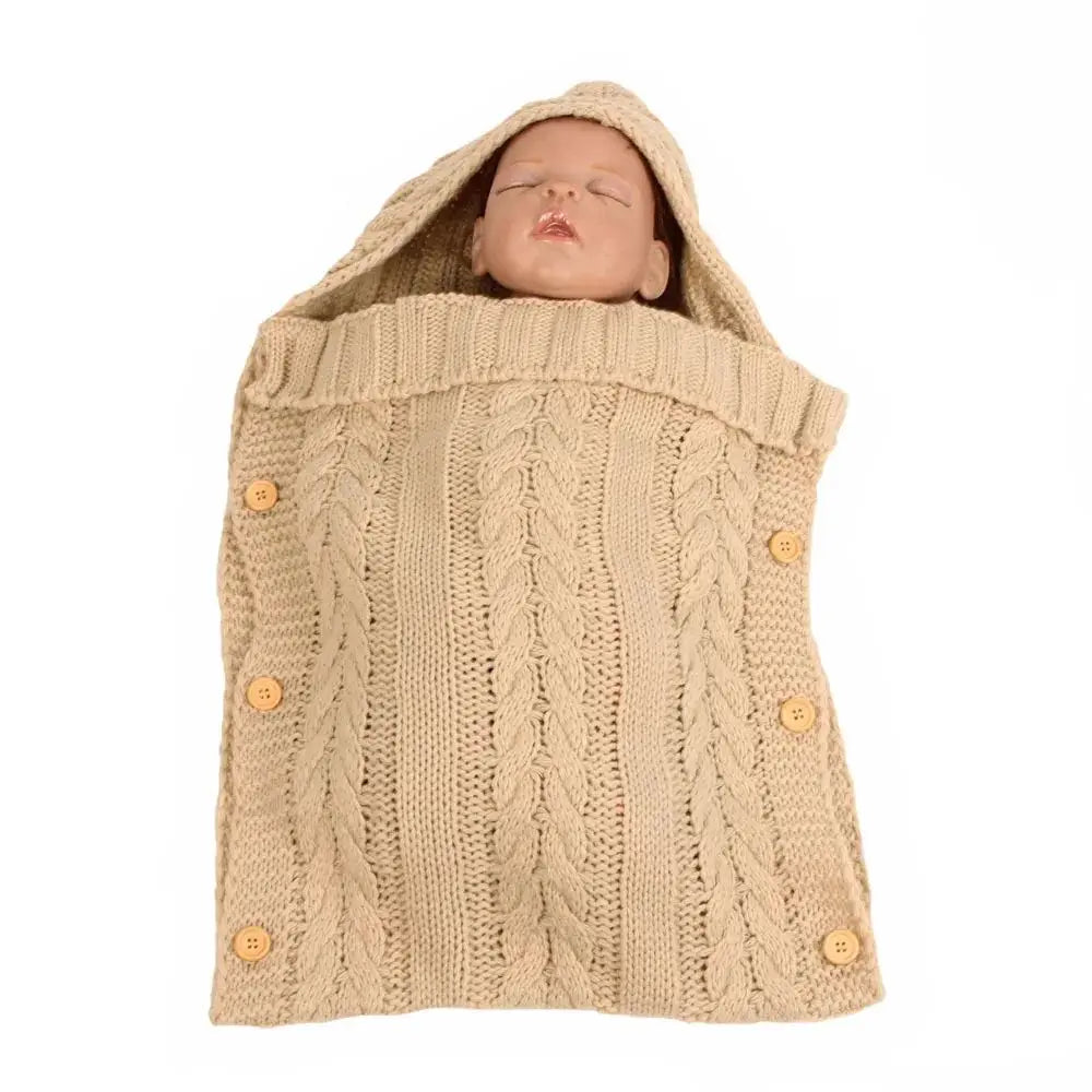 Couverture d'emmaillotage douillette 𧶠| Confort et style pour bébé (0-24 mois) - le coffre a jouets- Beige