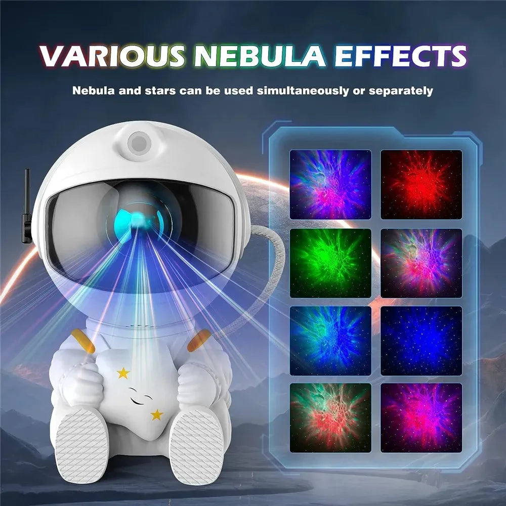 Projecteur d'Étoiles Galaxy Astronaut - Veilleuse Nébuleuse Étoilée 🌌✨ - le coffre a jouets- étoile blanche