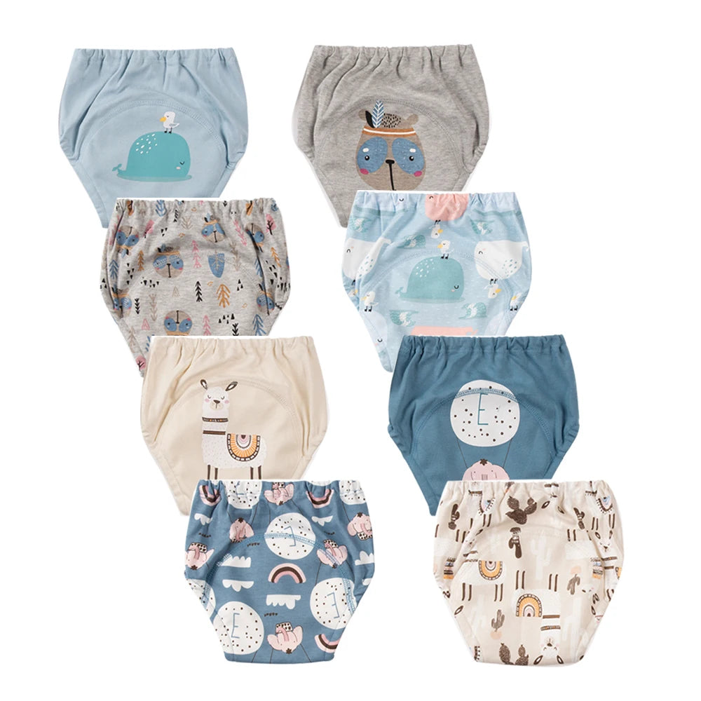 Culotte d’Entraînement Lavable pour Bébé – Lot de 8 pièces