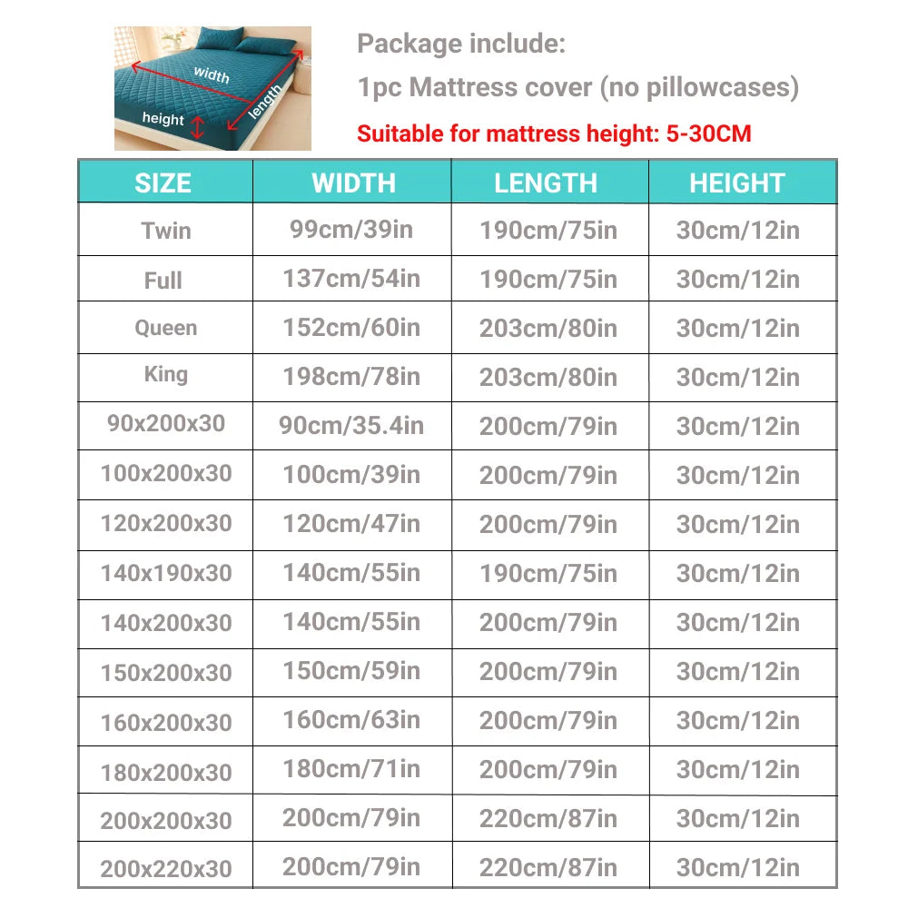Protège-matelas imperméable et confortable – Drap-housse épais