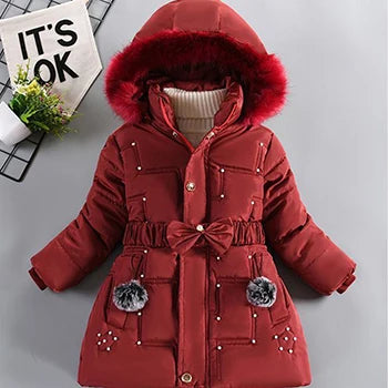 Veste d'hiver grande taille pour filles - le coffre a jouets- Comme la photo / 7T-8T(140)