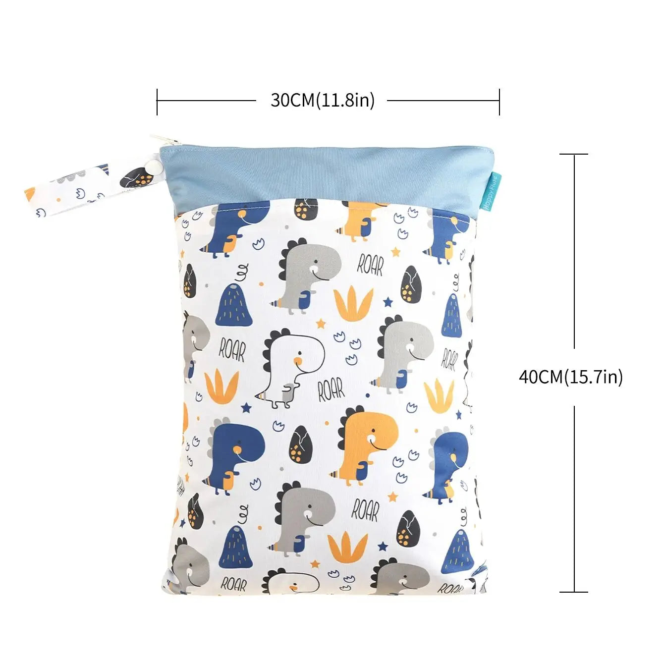 Mod YFlute-Sac à couches sèches imperméable réutilisable avec poignée, 2 poches, imprimé dessin animé, 30x40cm