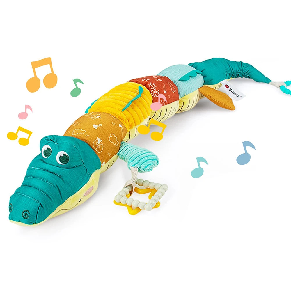 Hochet Musical en Peluche pour Bébé - Jouet Sensoriel pour Nouveau-né | Cadeau pour Tout-Petits - le coffre a jouets- vert 1091
