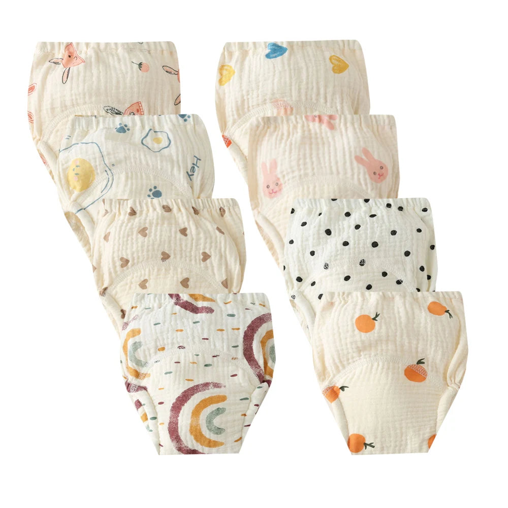 Culotte d’Entraînement Lavable pour Bébé – Lot de 8 pièces