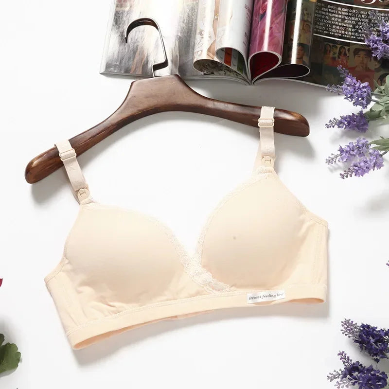 Soutien-gorge d'allaitement sans fil pour femme enceinte, lingerie taille unique, sous-vêtement de sommeil