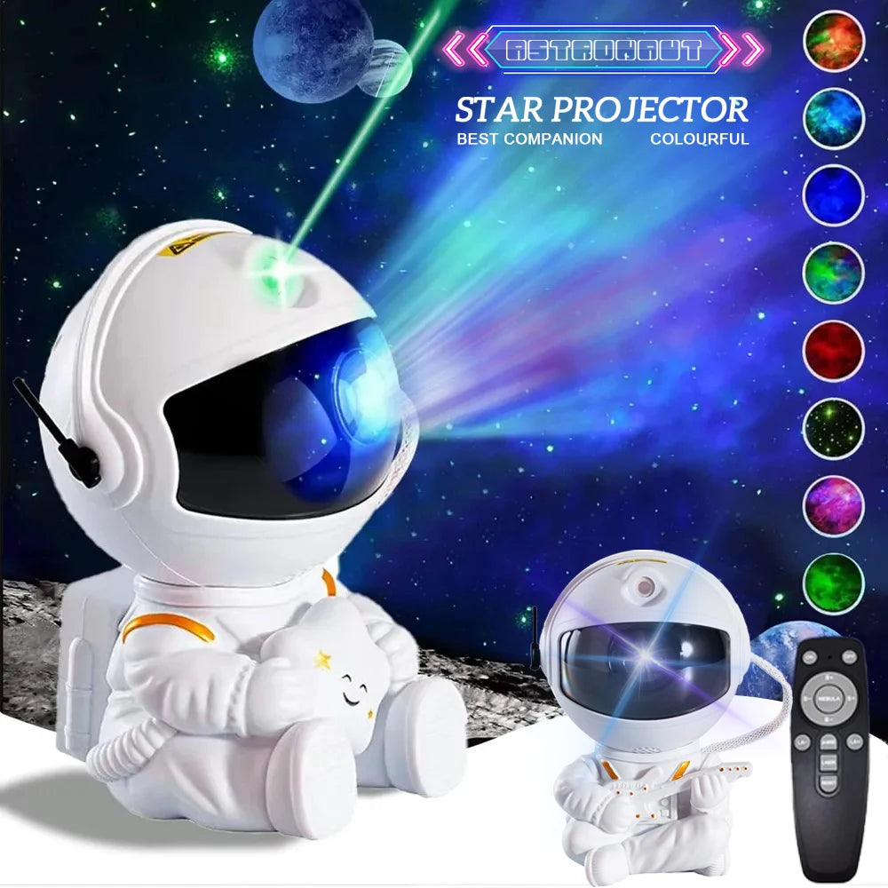 Projecteur d'Étoiles Galaxy Astronaut - Veilleuse Nébuleuse Étoilée 🌌✨ - le coffre a jouets- étoile blanche
