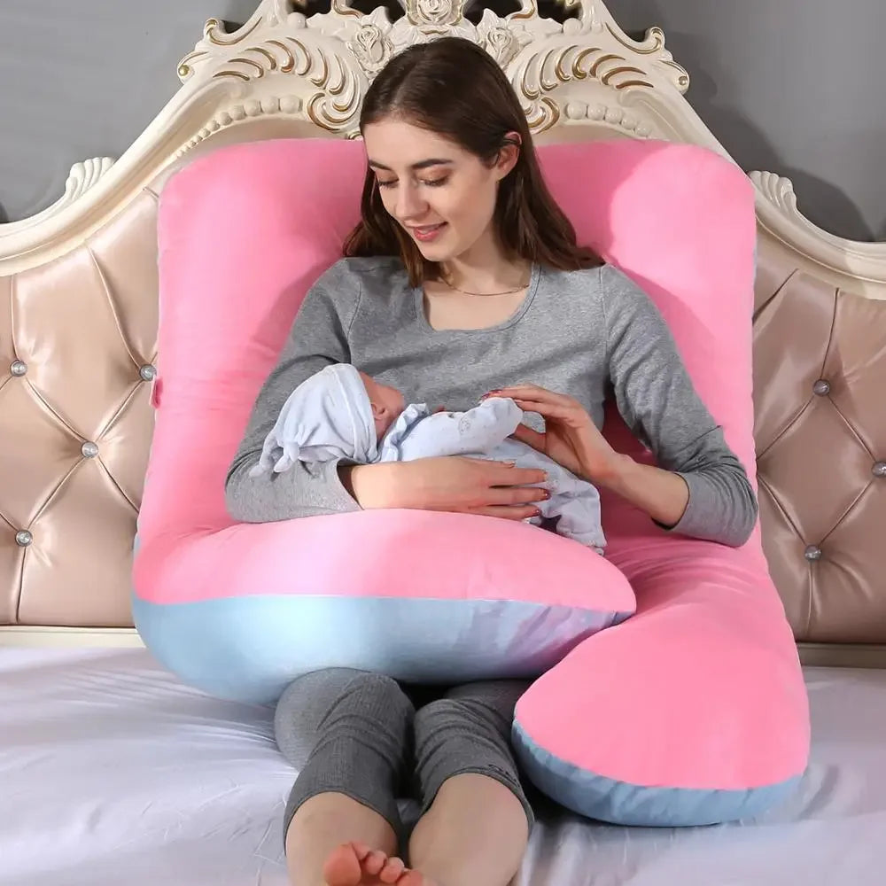 Oreiller de Grossesse Doux pour Femme Enceinte, Heart de Grossesse, ALTERSupport d'Allaitement pour le Sommeil, Livraison Directe, 120x70cm