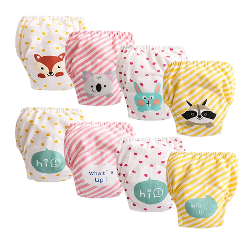 Culotte d’Entraînement Lavable pour Bébé – Lot de 8 pièces