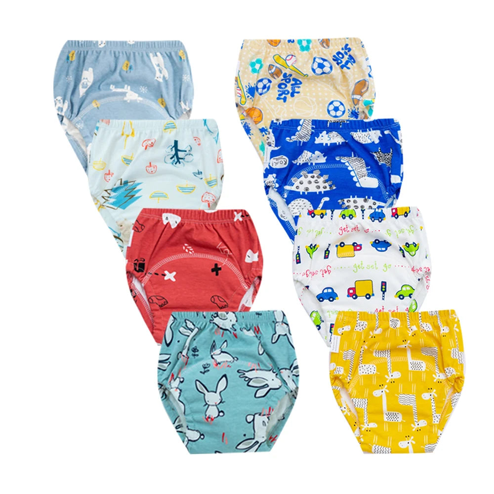 Culotte d’Entraînement Lavable pour Bébé – Lot de 8 pièces