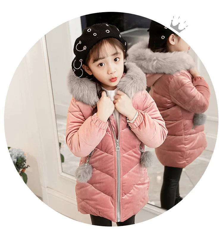 Veste d'hiver grande taille pour filles