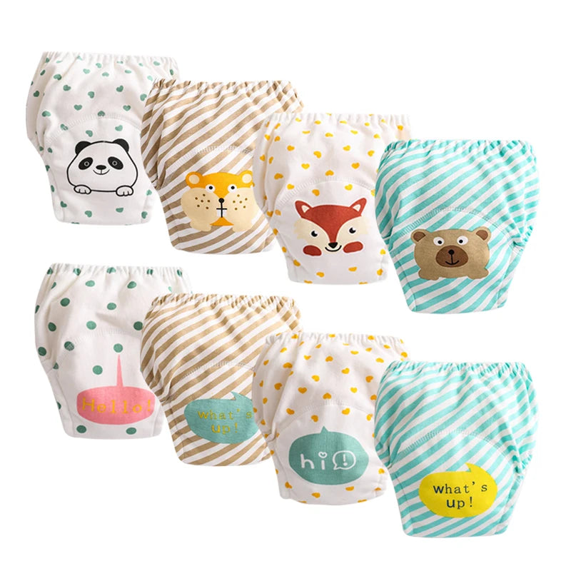 Culotte d’Entraînement Lavable pour Bébé – Lot de 8 pièces