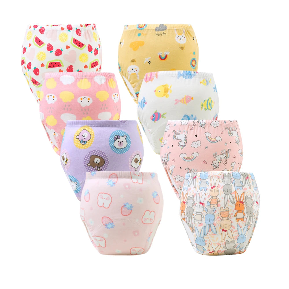 Culotte d’Entraînement Lavable pour Bébé – Lot de 8 pièces