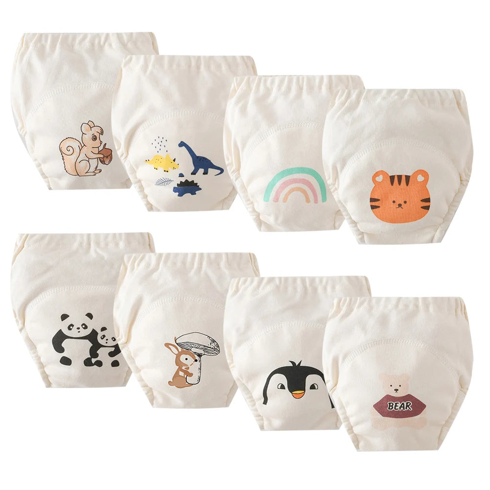 Culotte d’Entraînement Lavable pour Bébé – Lot de 8 pièces