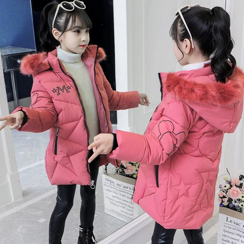 Veste d'hiver grande taille pour filles - le coffre a jouets- Comme la photo / 7T-8T(140)