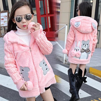 Veste d'hiver grande taille pour filles - le coffre a jouets- Comme la photo 10 / 7T-8T(140)