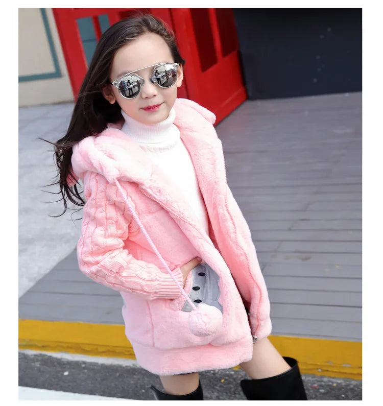 Veste d'hiver grande taille pour filles