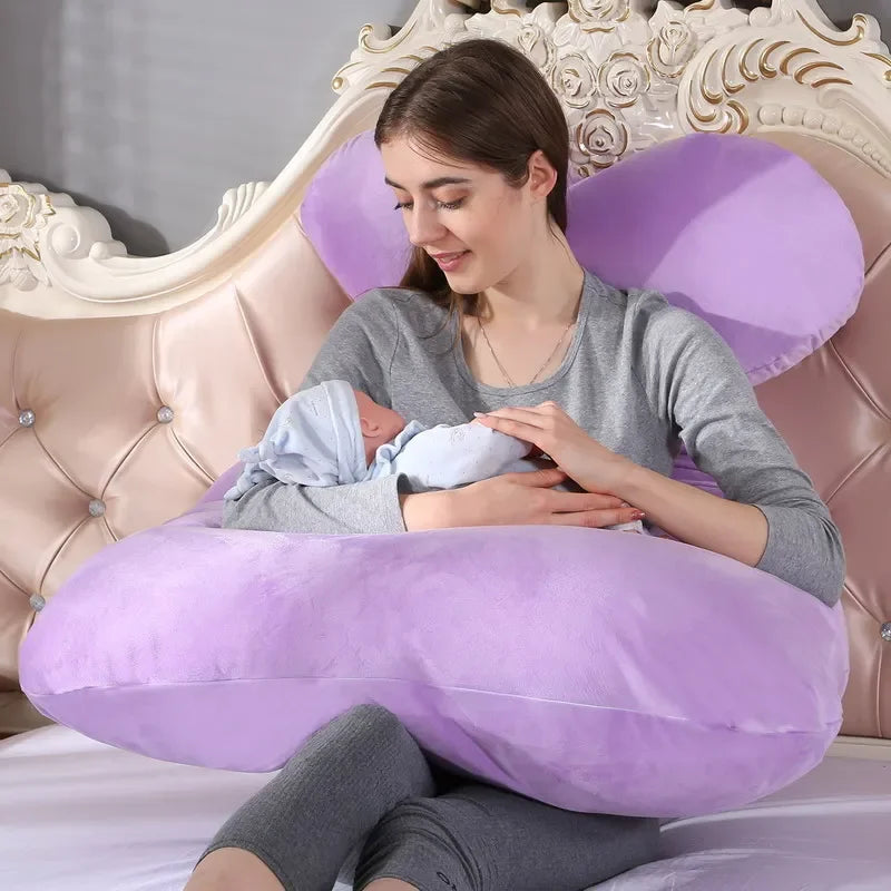 Oreiller de Grossesse Doux pour Femme Enceinte, Heart de Grossesse, ALTERSupport d'Allaitement pour le Sommeil, Livraison Directe, 120x70cm