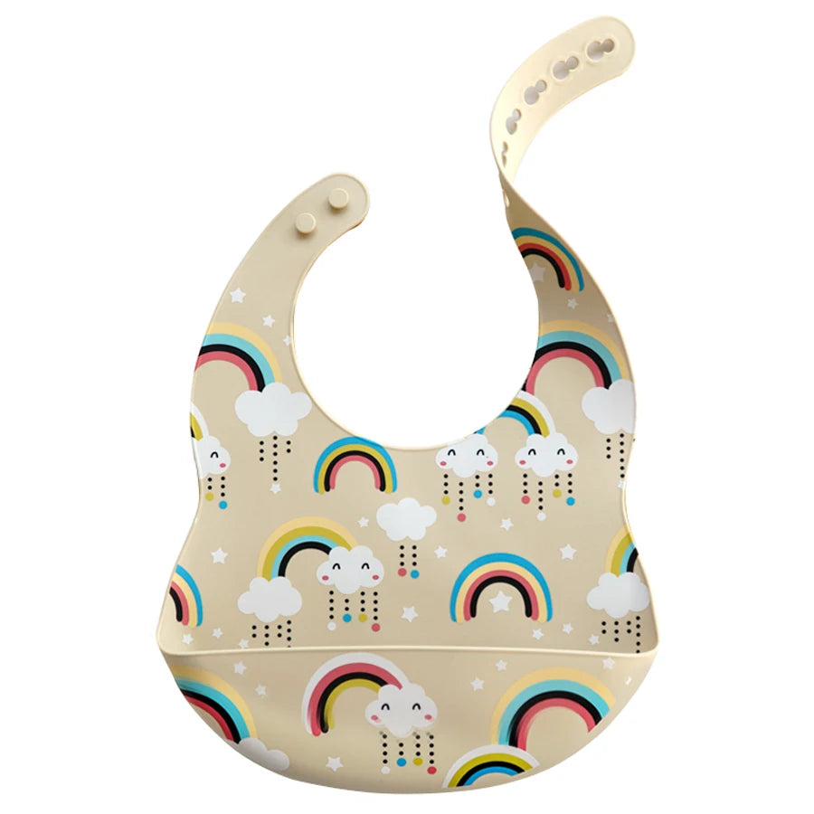 Bavoir bébé silicone anti-taches – De 0 à 6 ans