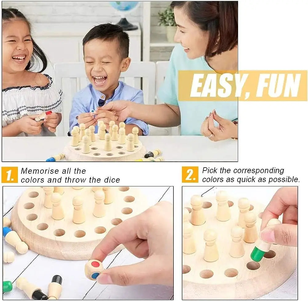 Bâton de mémoire en bois Montessori – Jeu éducatif pour enfants & adultes