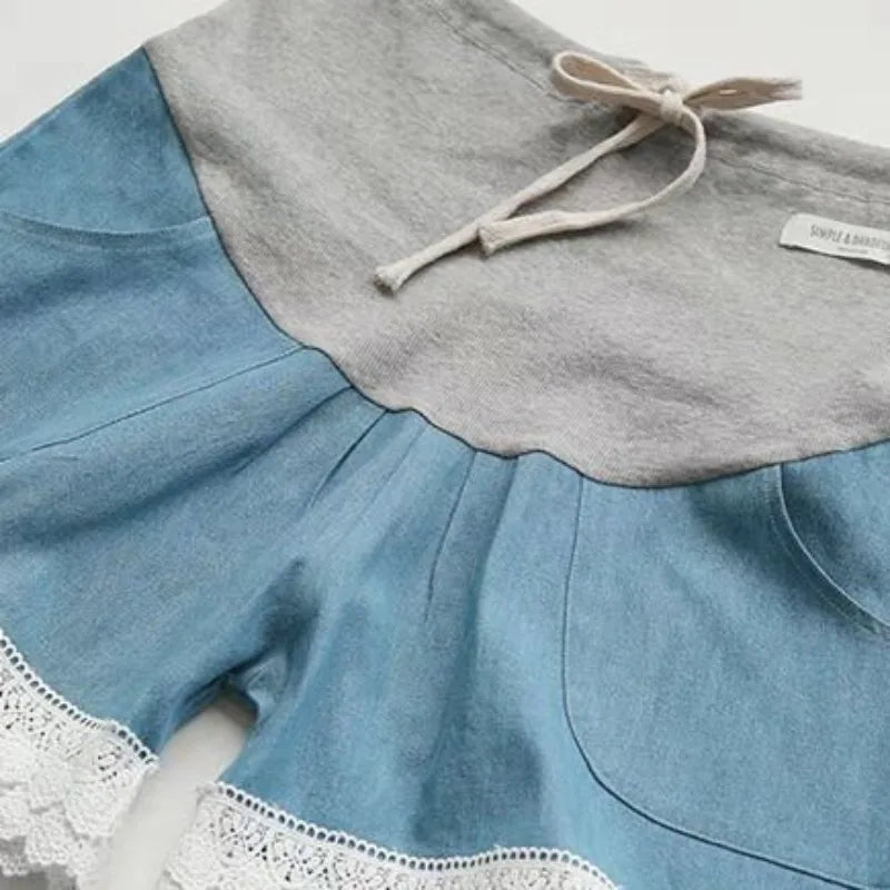 Pantalon d'Été pour Femmes Enceintes - le coffre a jouets- bleu clair / XL