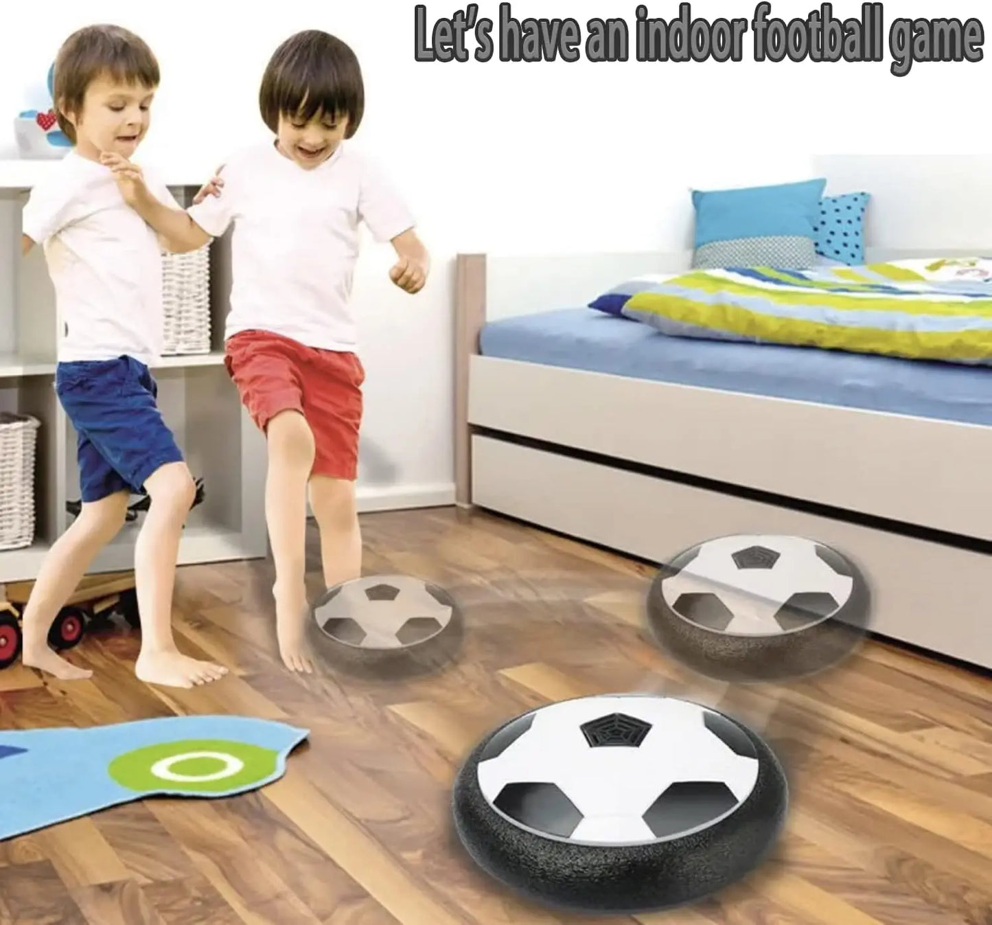 Ballon de Football Électrique Flottant avec Lumière LED et Musique - le coffre a jouets- Musique et lumière