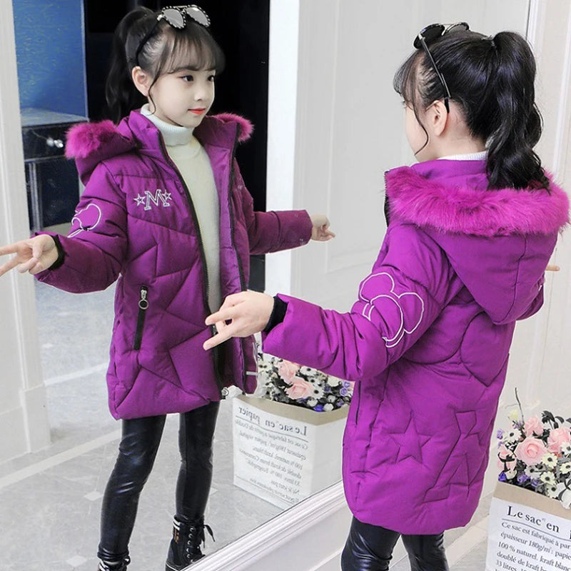 Veste d'hiver grande taille pour filles