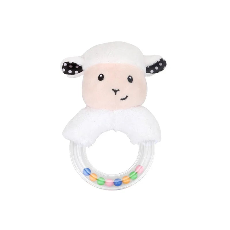 Jouet d'Éveil Sensoriel Bébé - Hochet Suspendu en Peluche | Jouet Musical et Apprentissage Doux pour Poussette, Lit, Berceau - le coffre a jouets- mouton 314