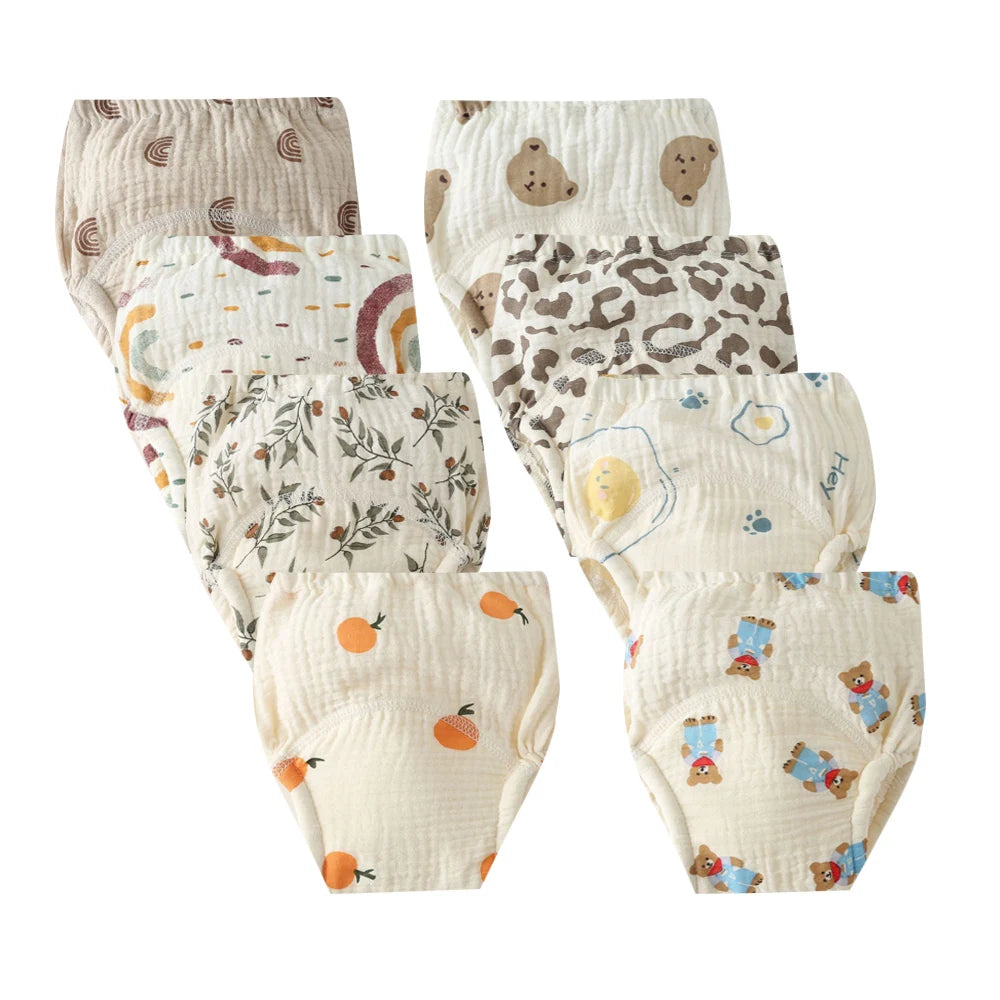 Culotte d’Entraînement Lavable pour Bébé – Lot de 8 pièces