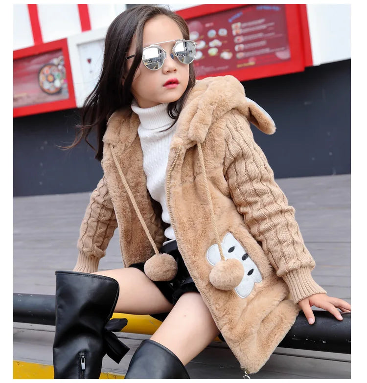 Veste d'hiver grande taille pour filles
