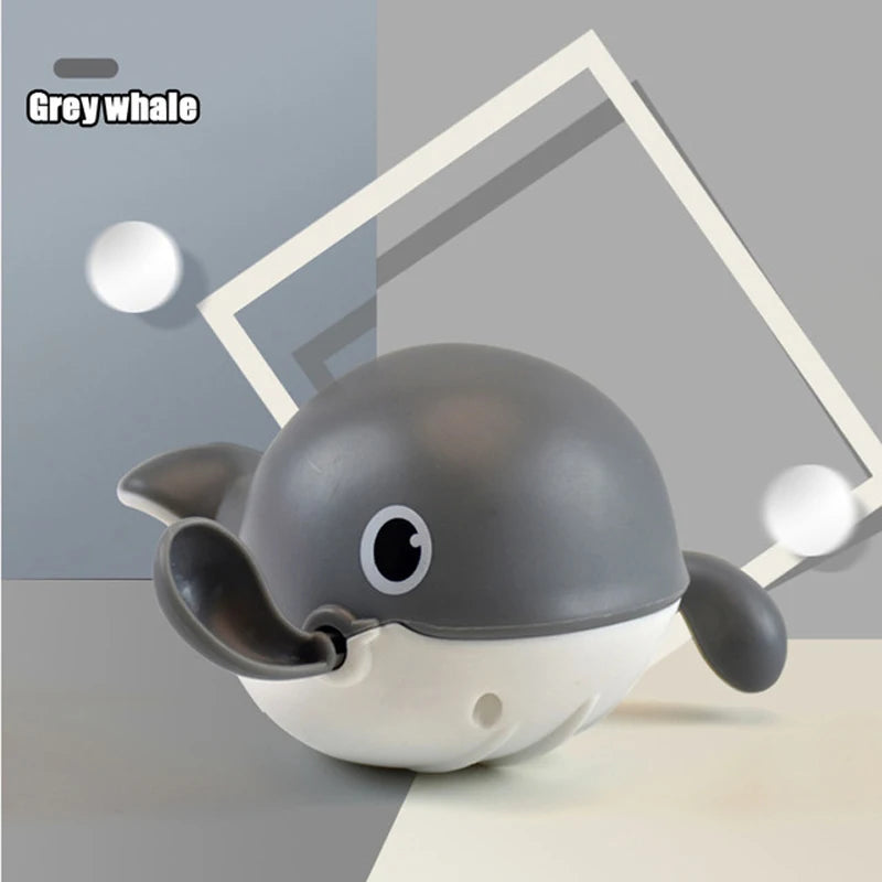 Jouets de Bain Bébé - Baleine et Tortue Nageuses | Amusement Aquatique pour Enfants - le coffre a jouets- baleine grise
